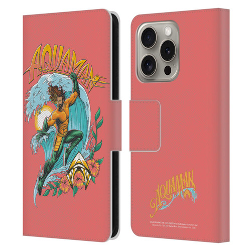 Aquaman And The Lost Kingdom Graphics Arthur Curry Art Leather Book Wallet Case Cover For Apple iPhone 16 Pro