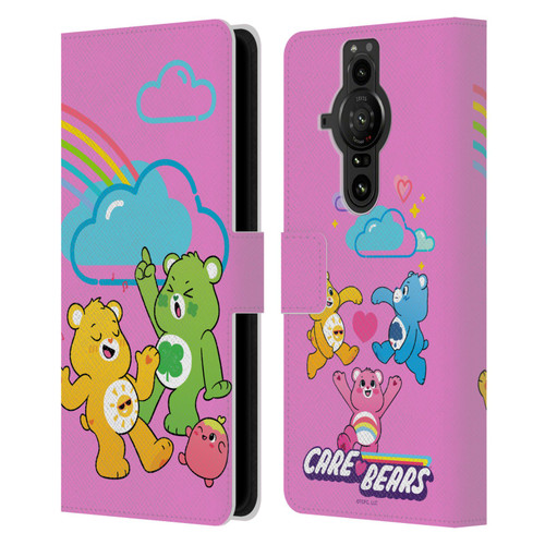 Care Bears Characters Funshine, Cheer And Grumpy Group Leather Book Wallet Case Cover For Sony Xperia Pro-I