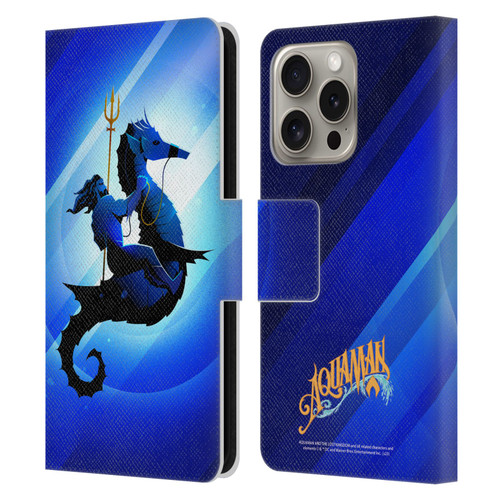 Aquaman And The Lost Kingdom Graphics Arthur Curry And Storm Leather Book Wallet Case Cover For Apple iPhone 16 Pro