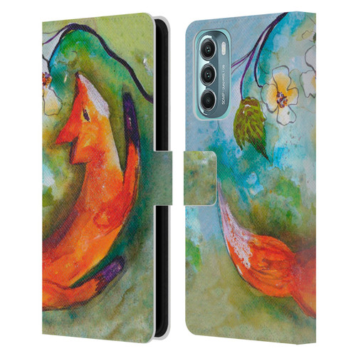 Wyanne Animals Fox In The Round Leather Book Wallet Case Cover For Motorola Moto G Stylus 5G (2022)