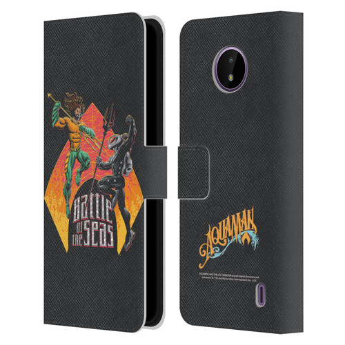 Aquaman And The Lost Kingdom Graphics Battle Of The Seas Leather Book Wallet Case Cover For Nokia C10 / C20