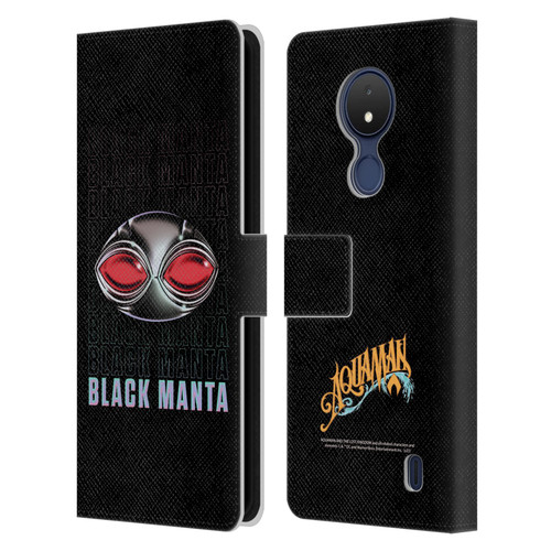 Aquaman And The Lost Kingdom Graphics Black Manta Helmet Leather Book Wallet Case Cover For Nokia C21