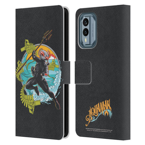 Aquaman And The Lost Kingdom Graphics Black Manta Art Leather Book Wallet Case Cover For Nokia X30