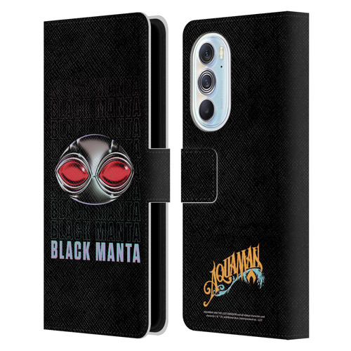 Aquaman And The Lost Kingdom Graphics Black Manta Helmet Leather Book Wallet Case Cover For Motorola Edge X30