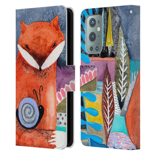 Wyanne Animals Nighty Nite Fox Leather Book Wallet Case Cover For OnePlus 9