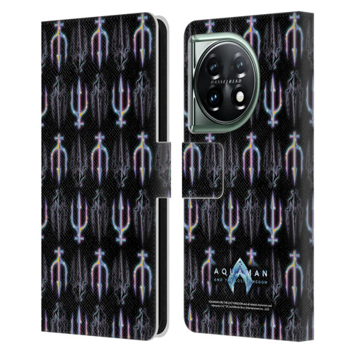 Aquaman And The Lost Kingdom Graphics Trident Pattern Leather Book Wallet Case Cover For OnePlus 11 5G
