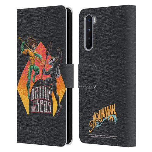 Aquaman And The Lost Kingdom Graphics Battle Of The Seas Leather Book Wallet Case Cover For OnePlus Nord 5G