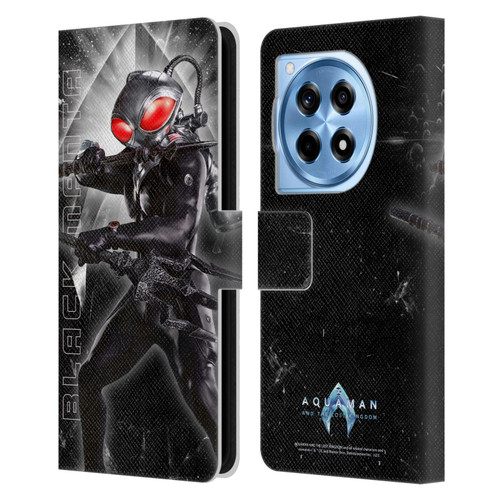 Aquaman And The Lost Kingdom Graphics Black Manta Leather Book Wallet Case Cover For OnePlus 12R