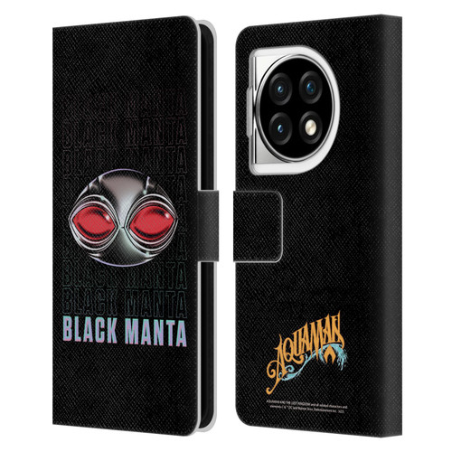 Aquaman And The Lost Kingdom Graphics Black Manta Helmet Leather Book Wallet Case Cover For OPPO OnePlus Ace 3 5G