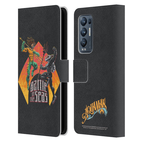 Aquaman And The Lost Kingdom Graphics Battle Of The Seas Leather Book Wallet Case Cover For OPPO Find X3 Neo / Reno5 Pro+ 5G