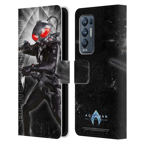 Aquaman And The Lost Kingdom Graphics Black Manta Leather Book Wallet Case Cover For OPPO Find X3 Neo / Reno5 Pro+ 5G