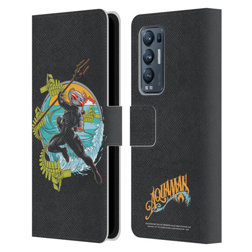 Aquaman And The Lost Kingdom Graphics Black Manta Art Leather Book Wallet Case Cover For OPPO Find X3 Neo / Reno5 Pro+ 5G