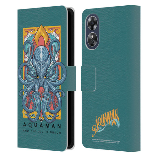 Aquaman And The Lost Kingdom Graphics Octopus Leather Book Wallet Case Cover For OPPO A17
