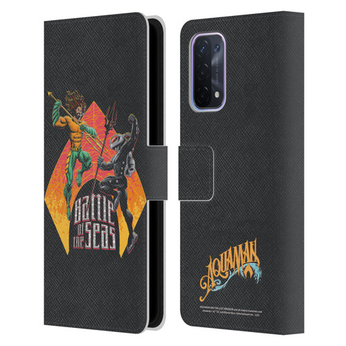 Aquaman And The Lost Kingdom Graphics Battle Of The Seas Leather Book Wallet Case Cover For OPPO A54 5G