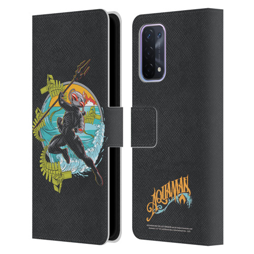 Aquaman And The Lost Kingdom Graphics Black Manta Art Leather Book Wallet Case Cover For OPPO A54 5G