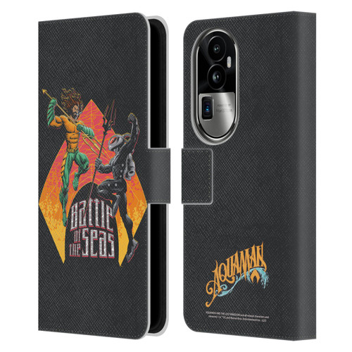 Aquaman And The Lost Kingdom Graphics Battle Of The Seas Leather Book Wallet Case Cover For OPPO Reno10 Pro+