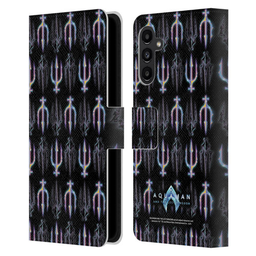 Aquaman And The Lost Kingdom Graphics Trident Pattern Leather Book Wallet Case Cover For Samsung Galaxy A13 5G (2021)