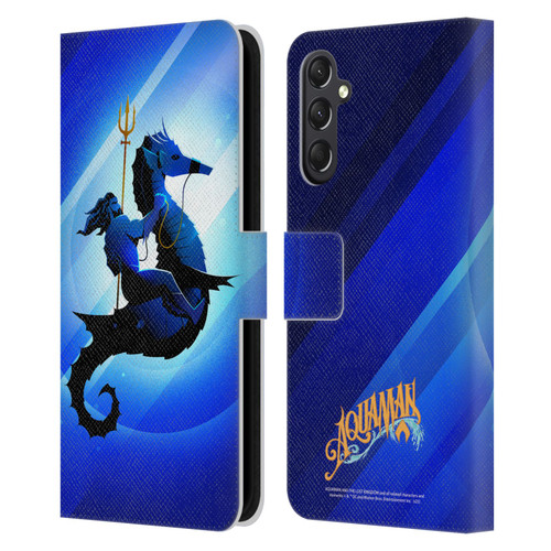 Aquaman And The Lost Kingdom Graphics Arthur Curry And Storm Leather Book Wallet Case Cover For Samsung Galaxy A24 4G / M34 5G