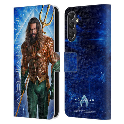 Aquaman And The Lost Kingdom Graphics Arthur Curry Leather Book Wallet Case Cover For Samsung Galaxy A24 4G / M34 5G