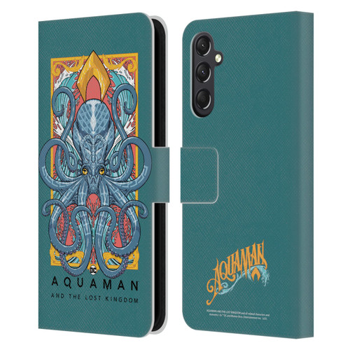 Aquaman And The Lost Kingdom Graphics Octopus Leather Book Wallet Case Cover For Samsung Galaxy A24 4G / M34 5G