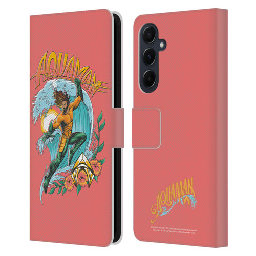 Aquaman And The Lost Kingdom Graphics Arthur Curry Art Leather Book Wallet Case Cover For Samsung Galaxy A55 5G