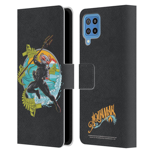 Aquaman And The Lost Kingdom Graphics Black Manta Art Leather Book Wallet Case Cover For Samsung Galaxy F22 (2021)