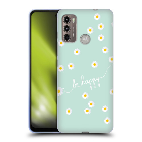 Monika Strigel Happy Daisy Mint Soft Gel Case for Motorola Moto G60 / Moto G40 Fusion