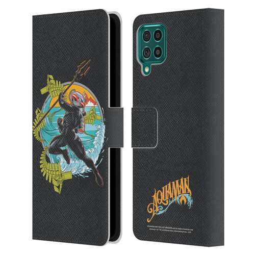 Aquaman And The Lost Kingdom Graphics Black Manta Art Leather Book Wallet Case Cover For Samsung Galaxy F62 (2021)