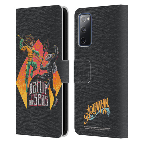 Aquaman And The Lost Kingdom Graphics Battle Of The Seas Leather Book Wallet Case Cover For Samsung Galaxy S20 FE / 5G