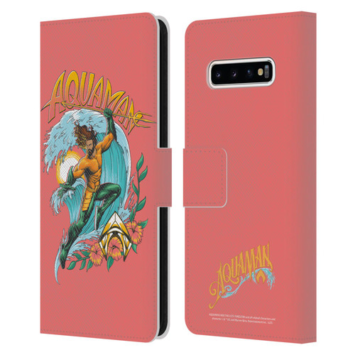 Aquaman And The Lost Kingdom Graphics Arthur Curry Art Leather Book Wallet Case Cover For Samsung Galaxy S10+ / S10 Plus