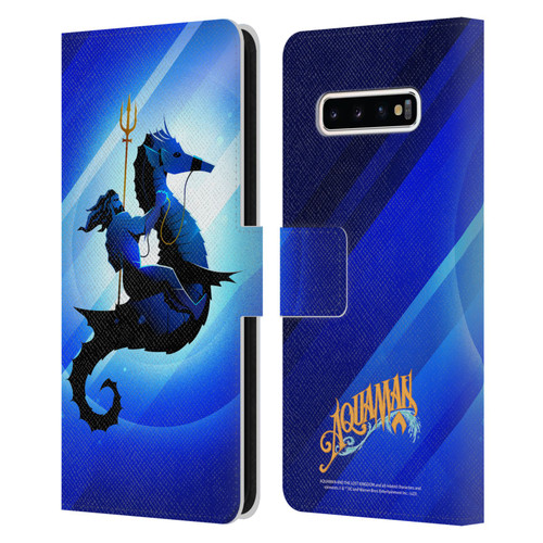 Aquaman And The Lost Kingdom Graphics Arthur Curry And Storm Leather Book Wallet Case Cover For Samsung Galaxy S10+ / S10 Plus