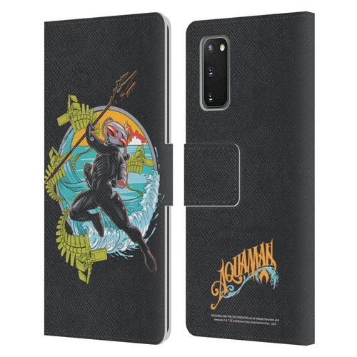 Aquaman And The Lost Kingdom Graphics Black Manta Art Leather Book Wallet Case Cover For Samsung Galaxy S20 / S20 5G