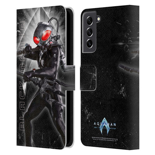 Aquaman And The Lost Kingdom Graphics Black Manta Leather Book Wallet Case Cover For Samsung Galaxy S21 FE 5G
