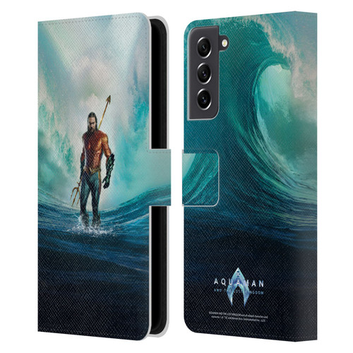 Aquaman And The Lost Kingdom Graphics Poster Leather Book Wallet Case Cover For Samsung Galaxy S21 FE 5G