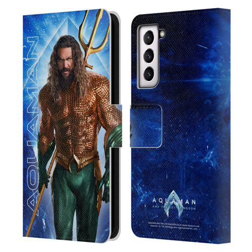 Aquaman And The Lost Kingdom Graphics Arthur Curry Leather Book Wallet Case Cover For Samsung Galaxy S21 5G