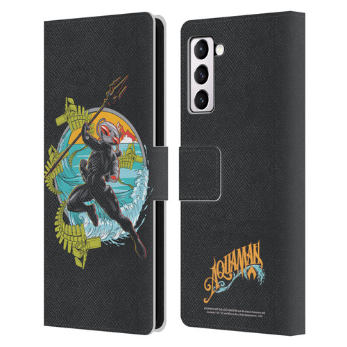 Aquaman And The Lost Kingdom Graphics Black Manta Art Leather Book Wallet Case Cover For Samsung Galaxy S21+ 5G