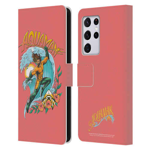 Aquaman And The Lost Kingdom Graphics Arthur Curry Art Leather Book Wallet Case Cover For Samsung Galaxy S21 Ultra 5G