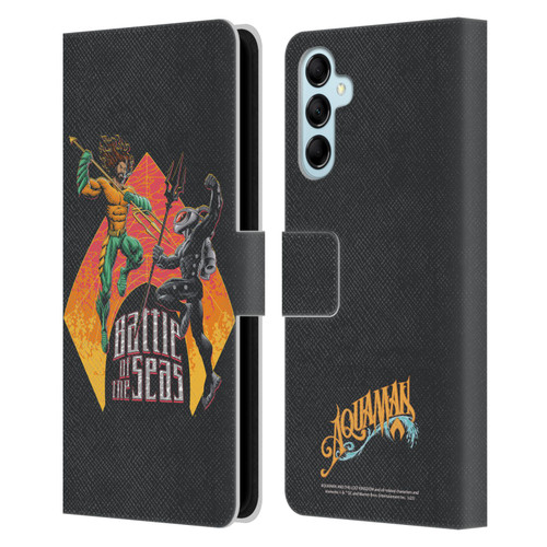 Aquaman And The Lost Kingdom Graphics Battle Of The Seas Leather Book Wallet Case Cover For Samsung Galaxy M14 5G