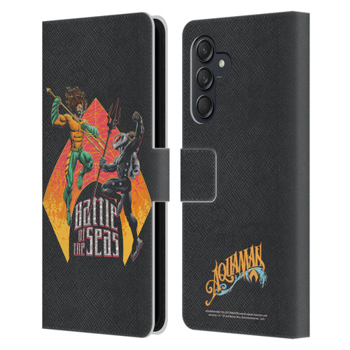 Aquaman And The Lost Kingdom Graphics Battle Of The Seas Leather Book Wallet Case Cover For Samsung Galaxy M55 5G