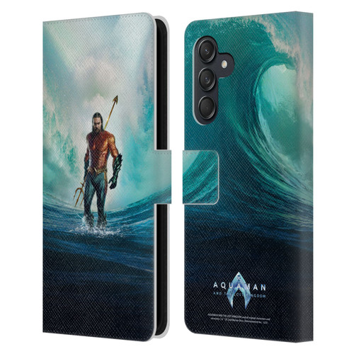 Aquaman And The Lost Kingdom Graphics Poster Leather Book Wallet Case Cover For Samsung Galaxy M55 5G