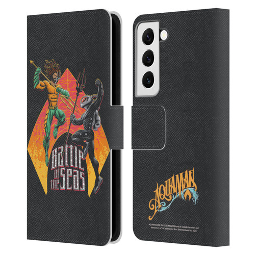 Aquaman And The Lost Kingdom Graphics Battle Of The Seas Leather Book Wallet Case Cover For Samsung Galaxy S22 5G