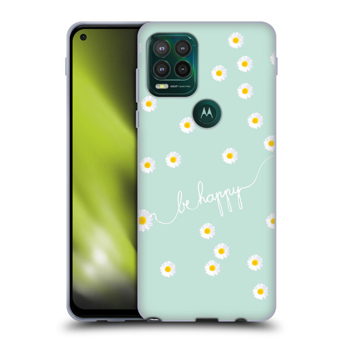 Monika Strigel Happy Daisy Mint Soft Gel Case for Motorola Moto G Stylus 5G 2021