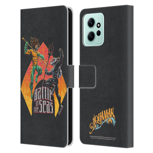 Aquaman And The Lost Kingdom Graphics Battle Of The Seas Leather Book Wallet Case Cover For Xiaomi Redmi 12