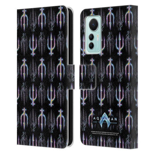 Aquaman And The Lost Kingdom Graphics Trident Pattern Leather Book Wallet Case Cover For Xiaomi 12 Lite
