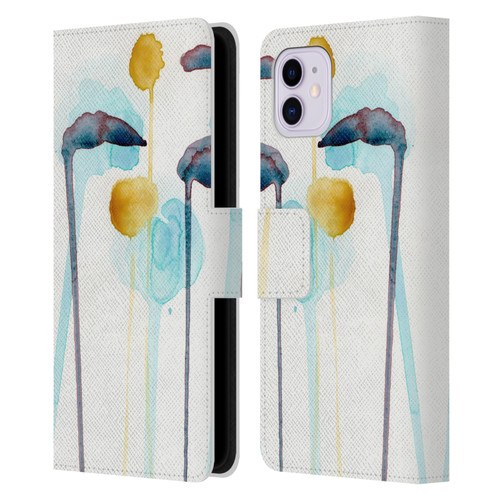 Wyanne Nature Botanical Study 3 Leather Book Wallet Case Cover For Apple iPhone 11