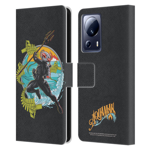 Aquaman And The Lost Kingdom Graphics Black Manta Art Leather Book Wallet Case Cover For Xiaomi 13 Lite 5G