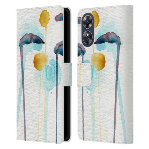 Wyanne Nature Botanical Study 3 Leather Book Wallet Case Cover For OPPO A17