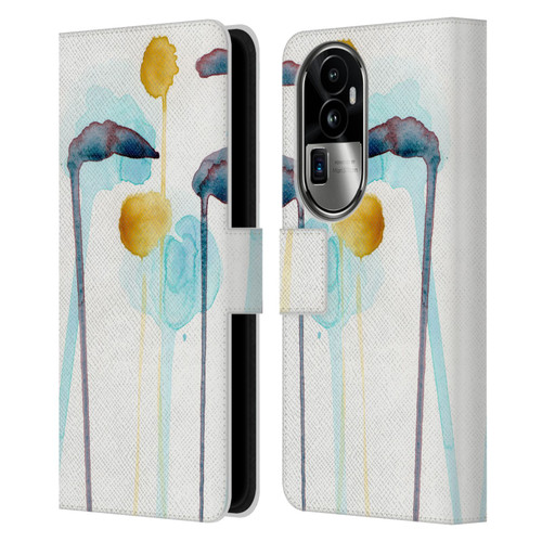 Wyanne Nature Botanical Study 3 Leather Book Wallet Case Cover For OPPO Reno10 Pro+