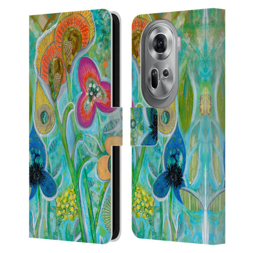 Wyanne Nature Garden Wild Leather Book Wallet Case Cover For OPPO Reno11 Pro