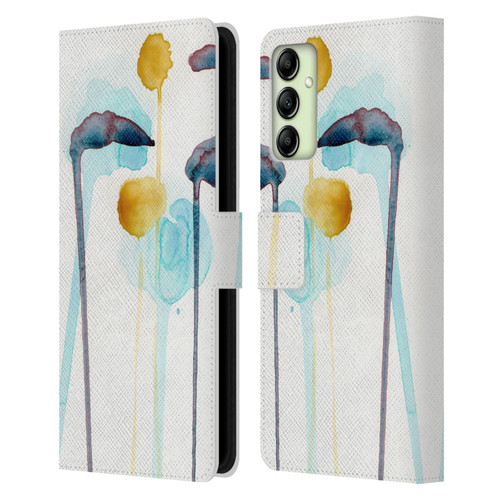 Wyanne Nature Botanical Study 3 Leather Book Wallet Case Cover For Samsung Galaxy A14 5G